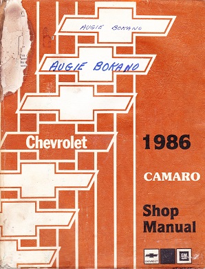 1986 Chevrolet Camaro Factory Shop Manual